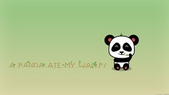 Bamboo minimalistic Simple Background panda bears