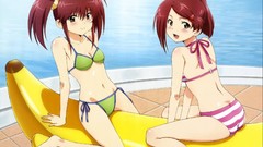 Bananas anime girls redheads bikini Kiss X Sis