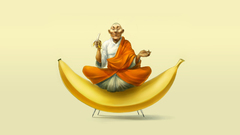 Bananas monk Buddhist