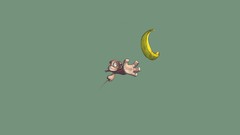 Bananas monkeys minimalistic