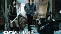 Band Men woman sick puppies brunettes Leather Jacket music 