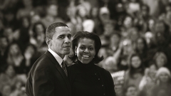 Barack obama monochrome michelle