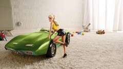 barbie Toys Car vehicle ass blonde room interior green cars legs