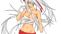Bare shoulders Japanese clothes Ikki Tousen Kanu Unchou