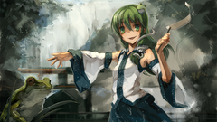 Bare shoulders touhou green