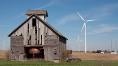 Barn wind turbines high