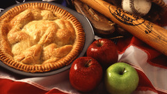 Baseball pie American Flag