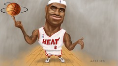 Basketball nba lebron james miami heat artwork