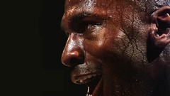 Basketball player Michael Jordan baskets