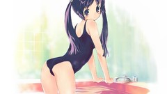 Bathing anime girls swimsuits