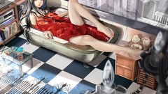 Bathroom nude anime girls