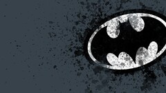 Batman Batman Logo logo paint splatter gray gray background
