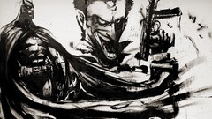 Batman black and white Guns comics the joker
