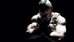 Batman black background masks tom hardy Bane Batman The Dark 