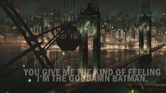 Batman Bridges cityscapes Gotham City Quotes Goddamn Batman