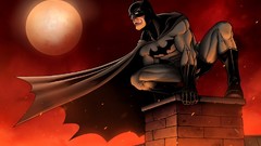 Batman burning Gotham City