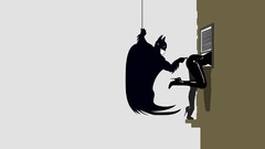 Batman Catwoman funny minimalistic
