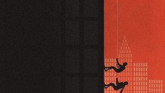 Batman climbing superheroes vectors