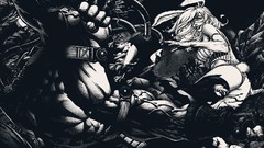 Batman fight comics Bane grayscale