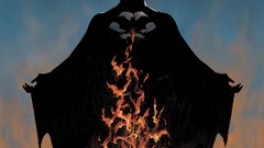 Batman flames superheroes dc comics artwork