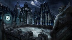 Batman Gotham City artwork cityscape night