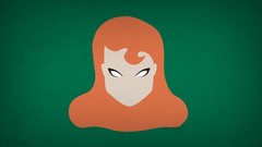 Batman green background dc comics minimalistic blo0p villians 