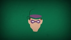 Batman green background the riddler minimalistic blo0p villians