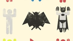 Batman hero Spider-Man posters minimalistic