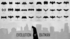 Batman infographics artwork monochrome