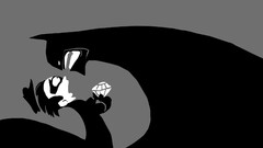 Batman monochrome artwork Simple Background gray background