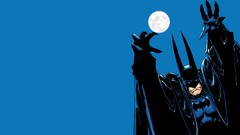 Batman moon blue background dc comics