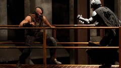 Batman railing Fighting Bane Batman The Dark Knight Rises