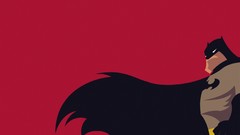 Batman red background dc comics minimalistic