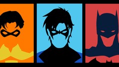 Batman robin dc comics minimalistic Nightwing Dick Grayson