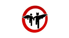 Batman robin minimalistic white