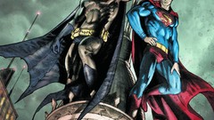 Batman superman comics superheroes skylines
