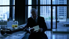 Batman The Dark Knight reading Michael Caine Butler window 