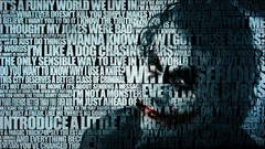 Batman Typography the joker Quotes typographic portrait