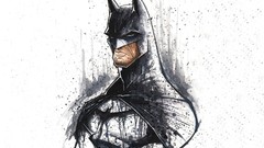 Batman white background superheroes dc comics minimalistic 