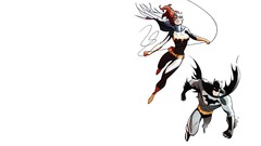 Batman white Batgirl minimalistic