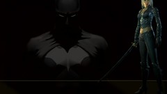 Batman woman Swords batman arkham city blondes dc comics Talia 