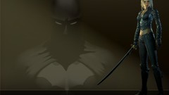 Batman woman Swords batman arkham city blondes dc comics Talia 