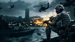 Battlefield 4 video games PC gaming soldier weapon military