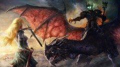 Battles Eowyn Nazgul the lord of the rings fantasy art The 