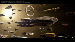 Battlestar galactica spaceships fleet