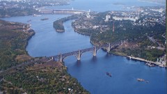 Bay Bridges rivers cityscapes aerial view dams