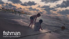 beach anime girls artwork