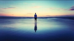 beach landscape People sky alone outdoors
