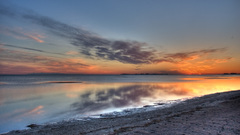 Beach reflections nature