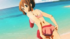 Beaches anime girls hirasawa yui bikini swimsuits